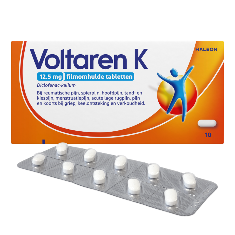 Voltaren K 12,5 mg Pijnstiller Filmomhulde Tabletten Diclofenac-Kalium 10 stuks