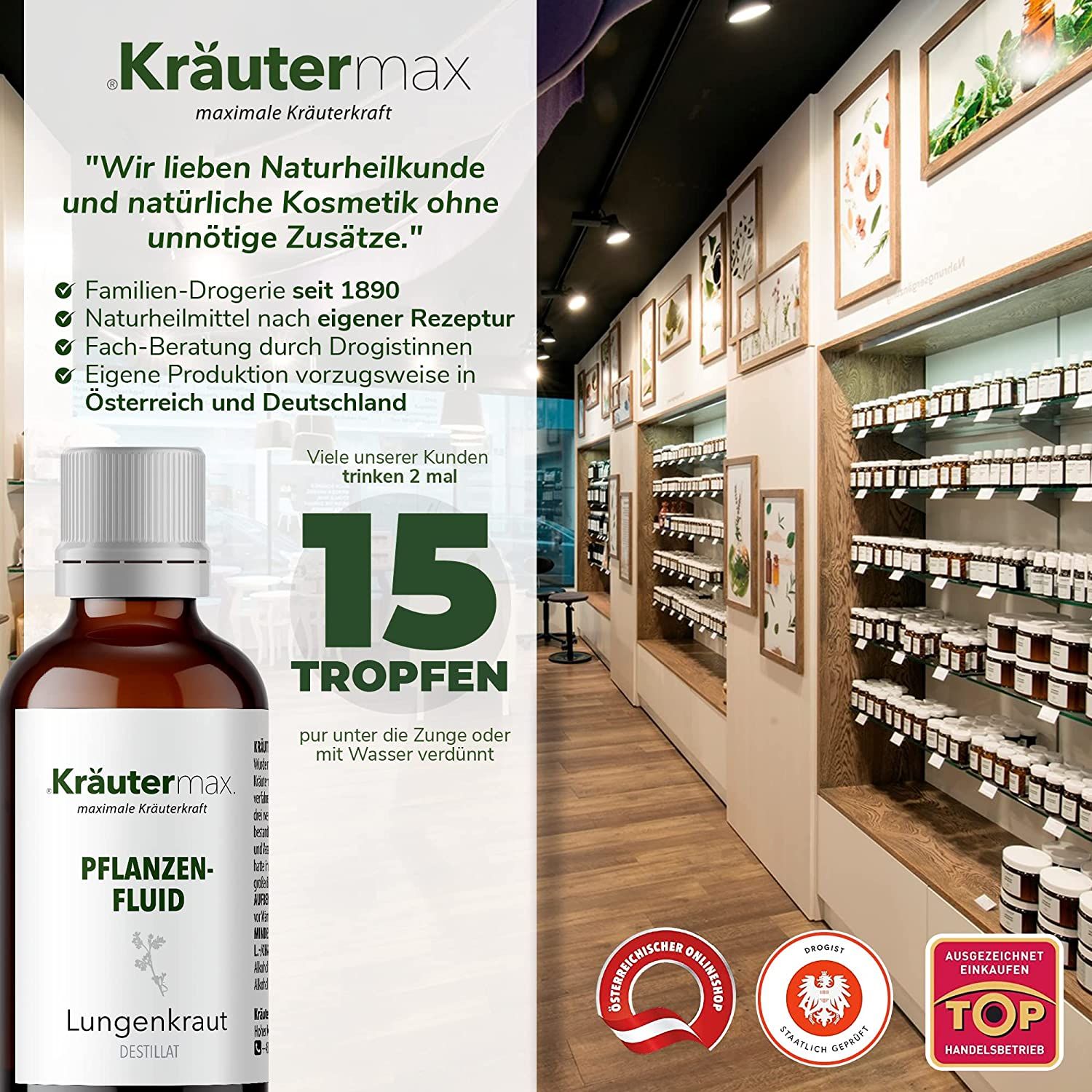 Kräutermax Pflanzenfluid Lungenkraut Tropfen