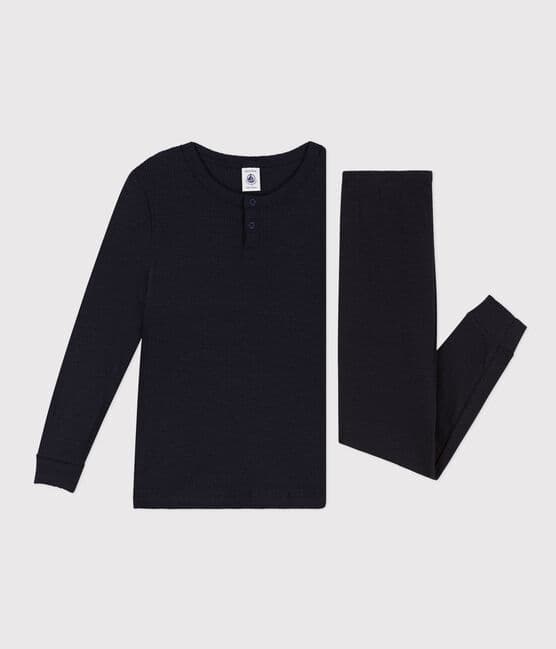 Pyjama uni en coton et lyocell enfant