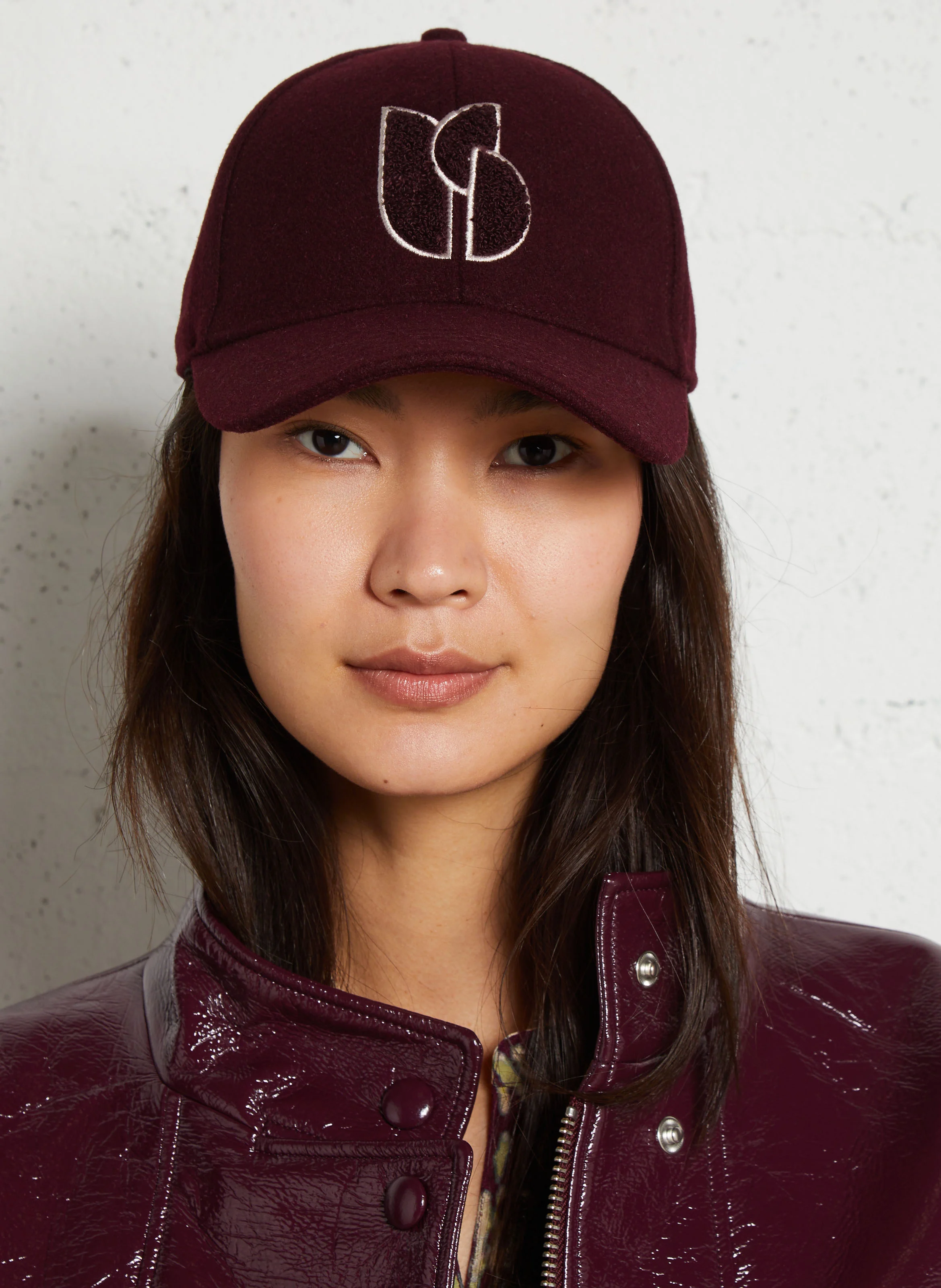 NEW HUGO - Casquette brodée en laine mélangée | Rouge