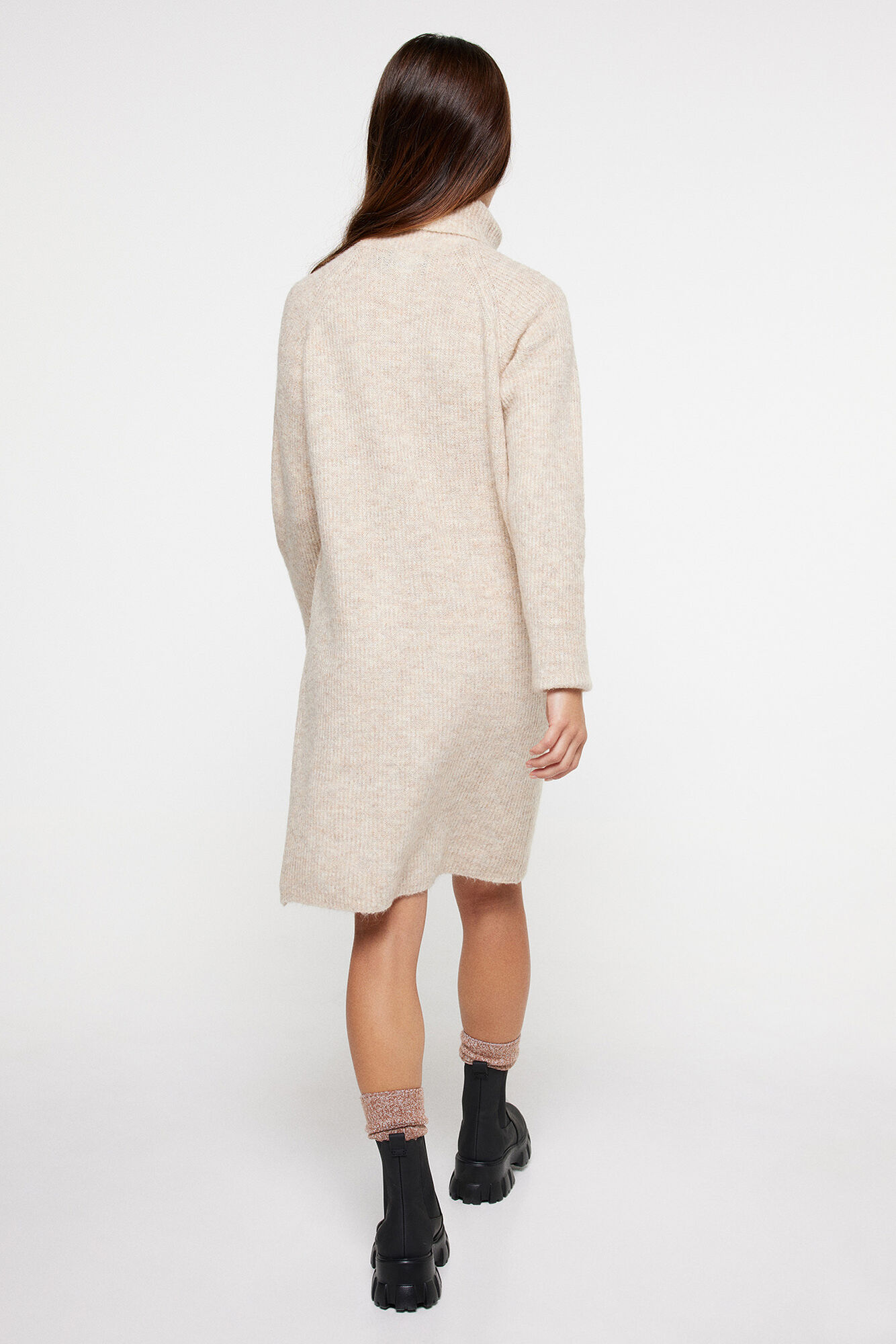 Vestido curto de tricô