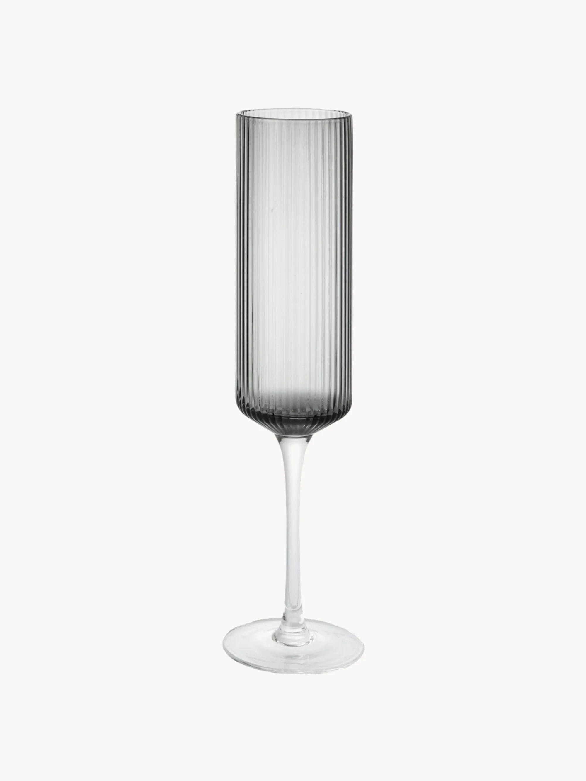 Mondgeblazen champagneglazen Ripple, 2-delig