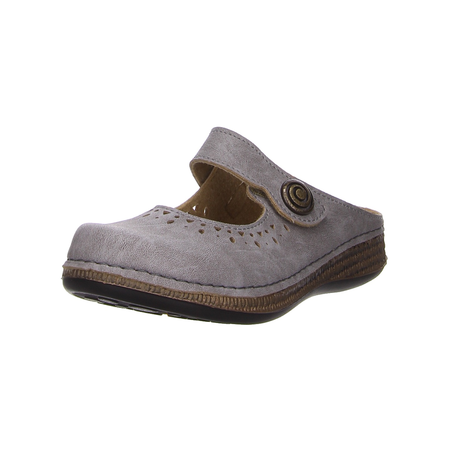 Fischer Markenschuh Clogs grau grau