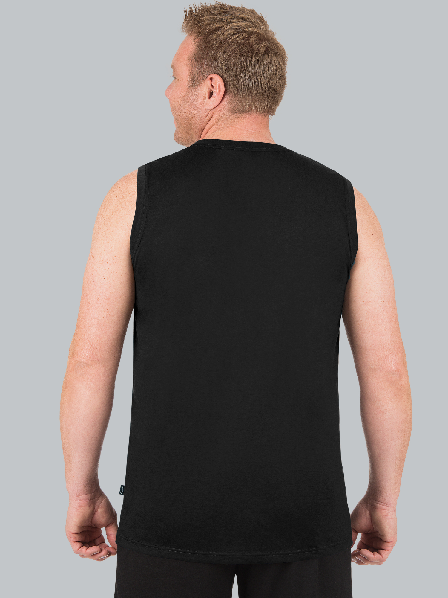Trägershirt aus Single-Jersey Schwarz