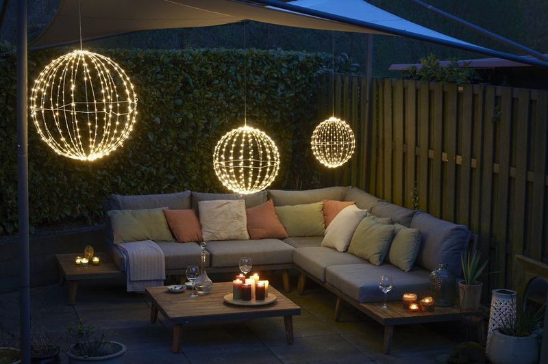 Luca Lighting - Kerstverlichting Bal - Warm Witte LED Lampjes - Ø40 cm - Zwart