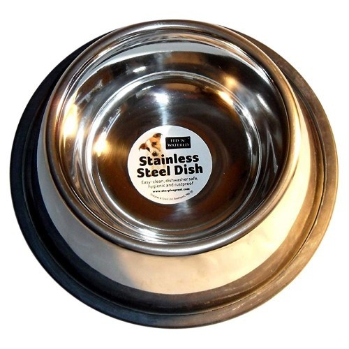 comedouro de aço inoxidável para cães da raça Cocker Spaniel