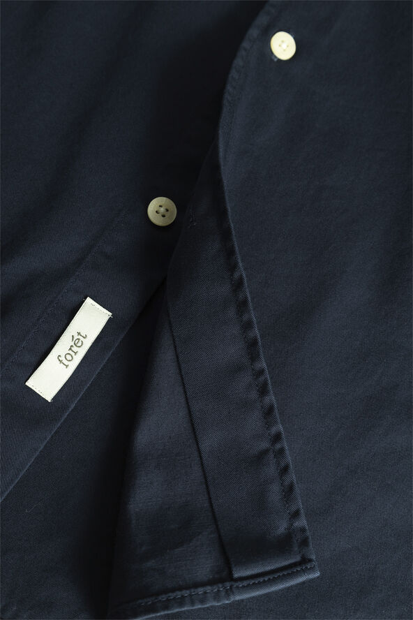 Forét CAMP LIGHT TWILL SHIRT Navy