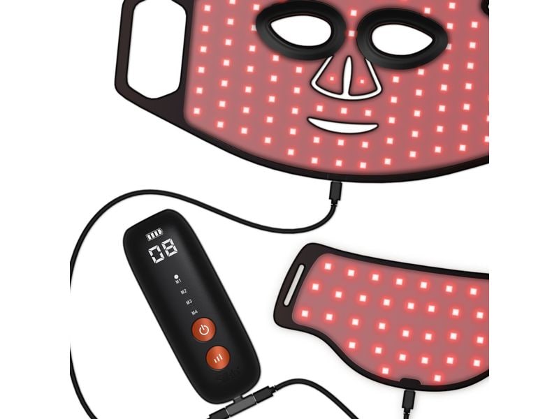 Silk'n Antiaging-Gerät LED Dual Mask für Gesicht und Hals Zwei LED-Masken zur Abdeckung von Gesicht und Hals