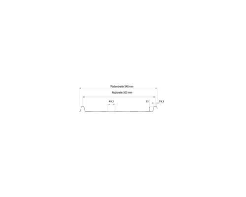 PRECIT trapeziumvormige dakbaan met anticondensvlies W33LV dennengroen RAL 6020, vaste breedte 548 mm x dikte 0,5 mm (verkocht per meter van 150 tot max. 700 cm)
