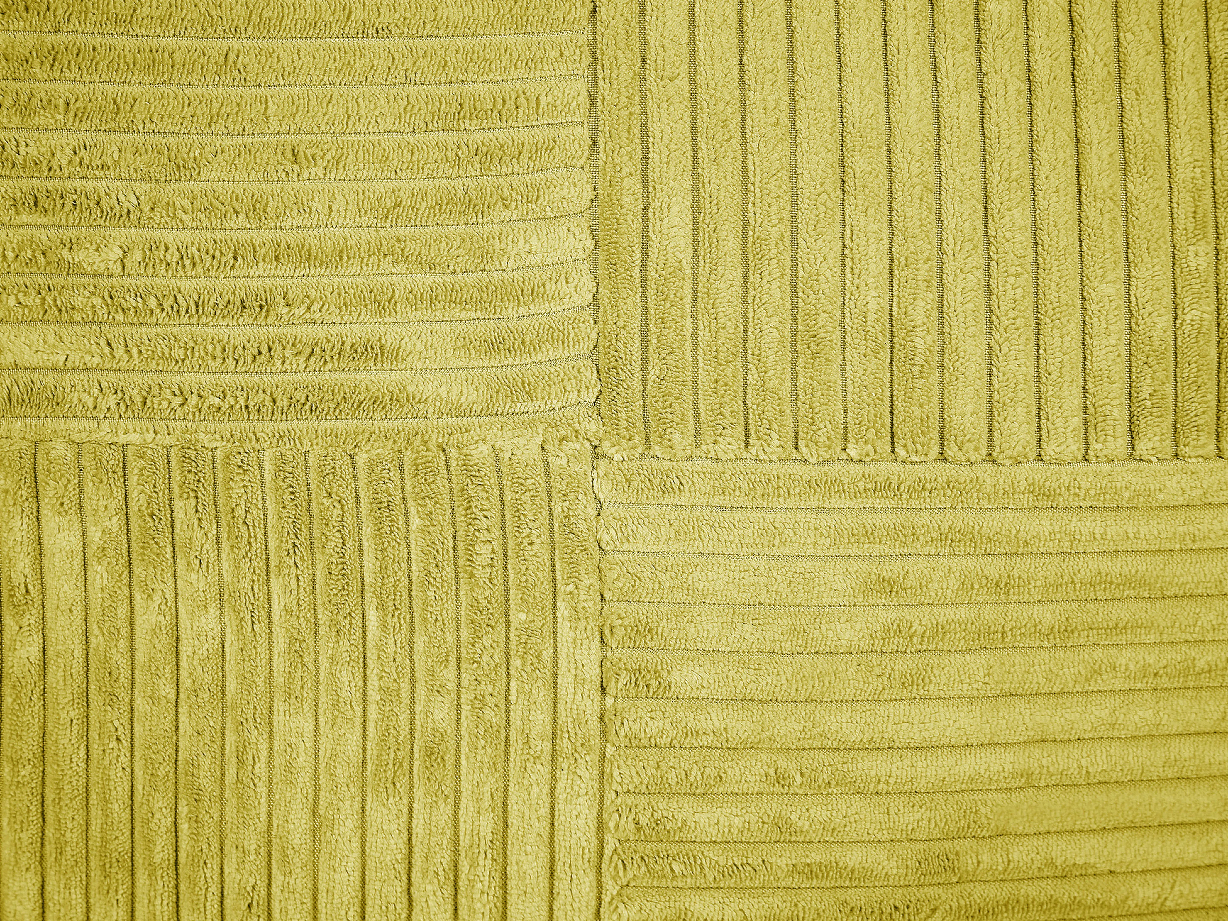 Set van 2 sierkussens MILLET Corduroy 43 x 43 cm Olijfgroen geometrisch patroon