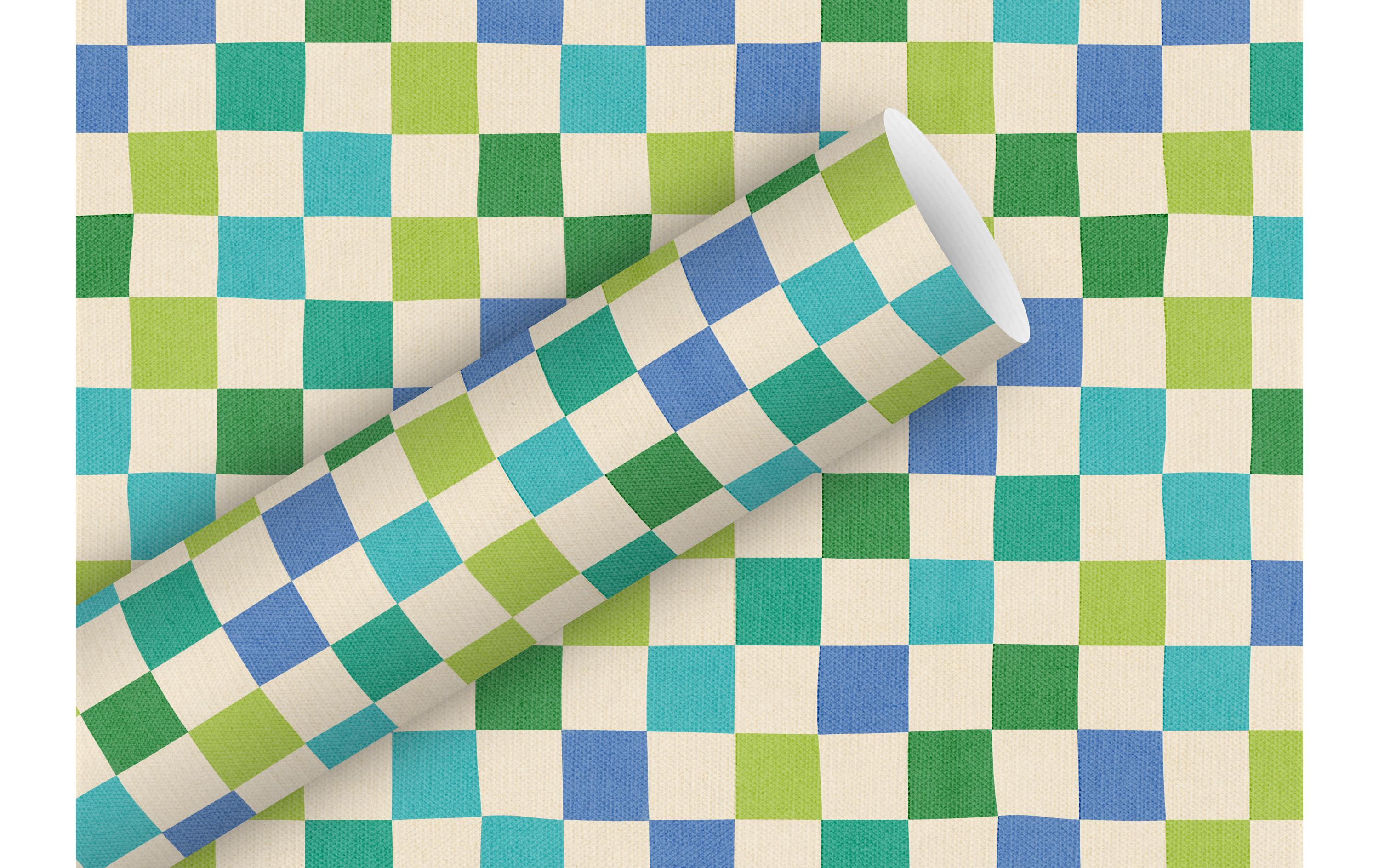 Geschenkpapier By Nature Check Up Fresh 2 m x 70 cmPapierrolle zum Einpacken von Geschenken
