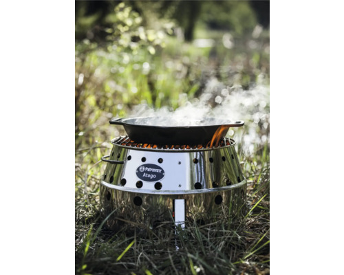 Petromax Atago houtskoolgrill Ø 28 cm van roestvrij staal inclusief grillrooster