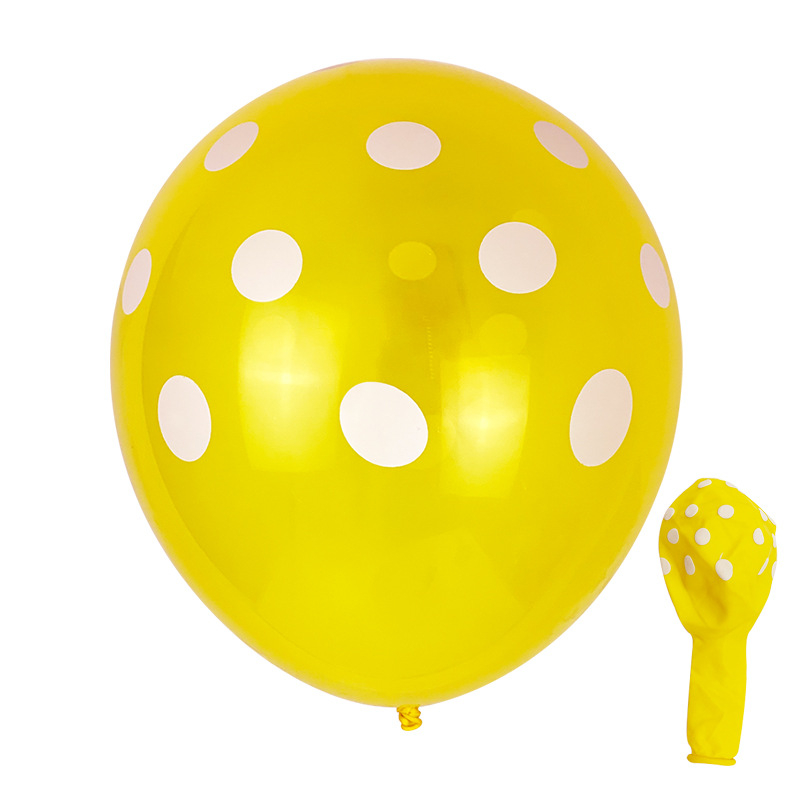 (100er Set) Ø30cm Party Deko Ballons Latex Luftballons mit Punkten - Bunt