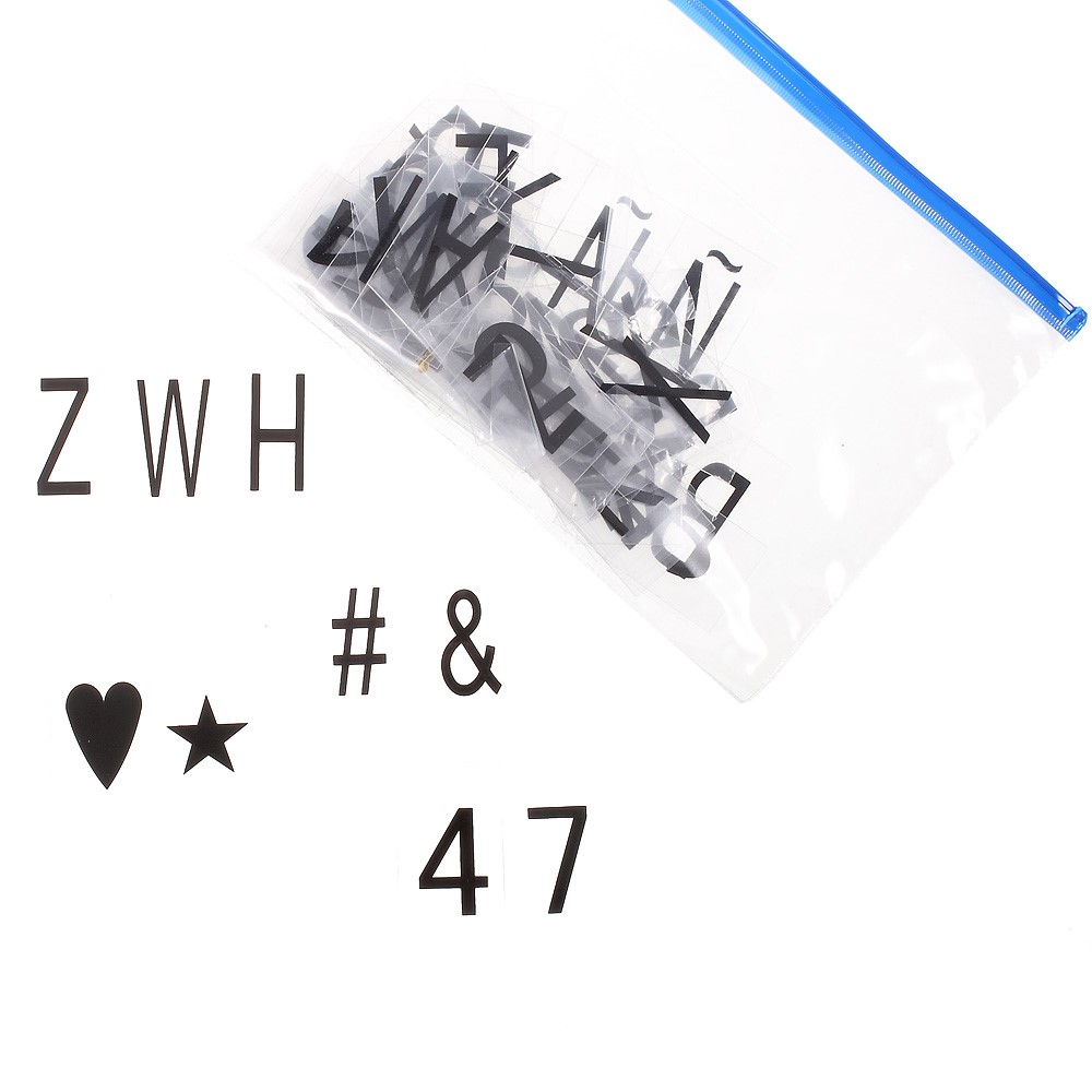 (30x22.5cm) LED Letter Light Box A4 Deko Leuchtkasten Lampe mit 96 flexiblen Buchstaben & Symbolen