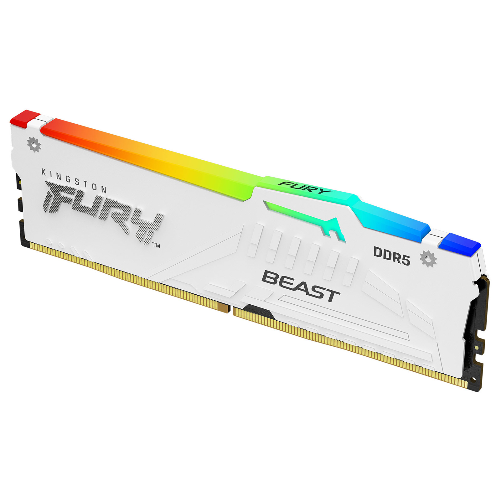 Kingston FURY Beast RGB 16 Go DDR5 6000 MHz CL36 - Blanc