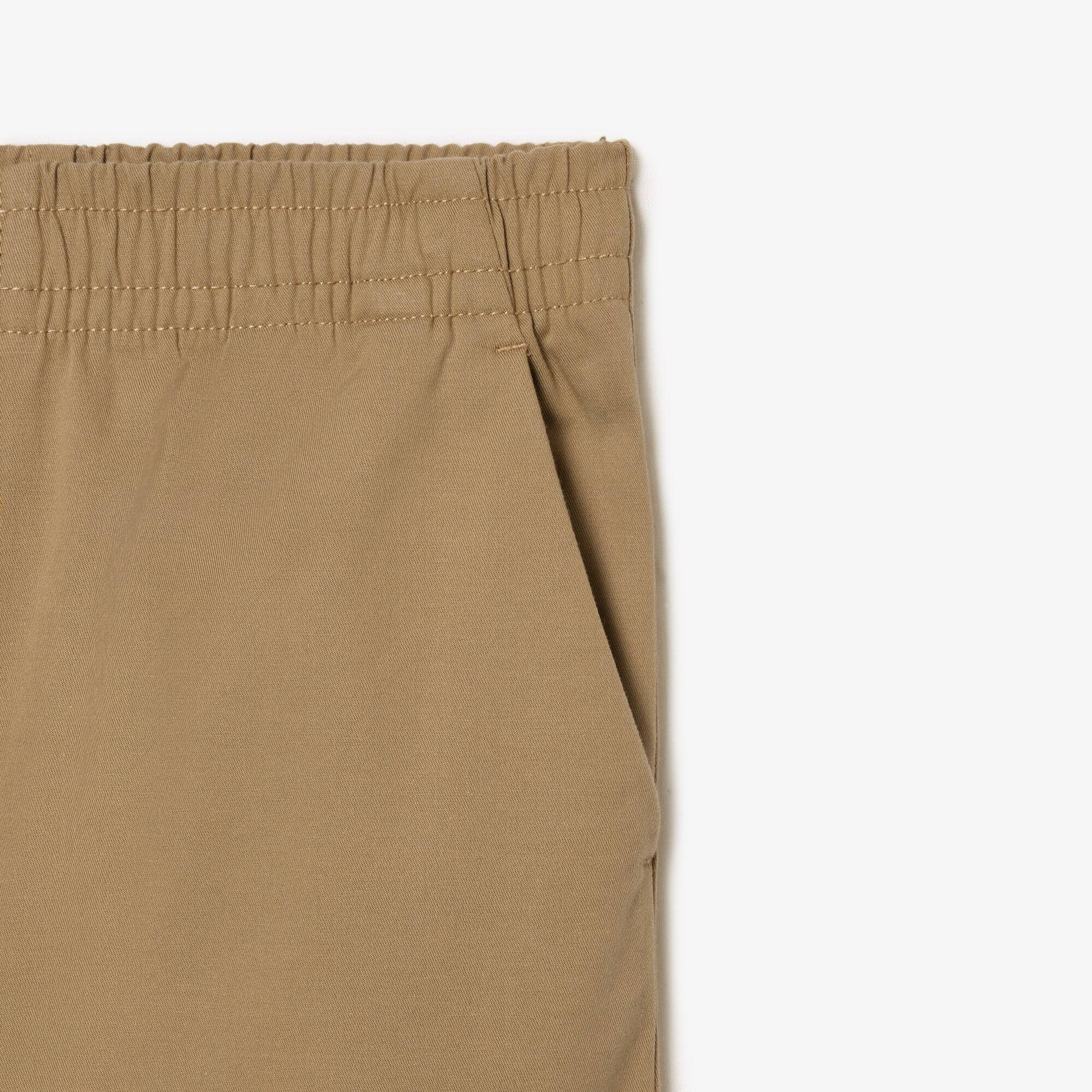 Pantalon chino garçon Lacoste en gabardine de coton stretch Pantalons & Shorts - Beige - Lacoste - Garçon
