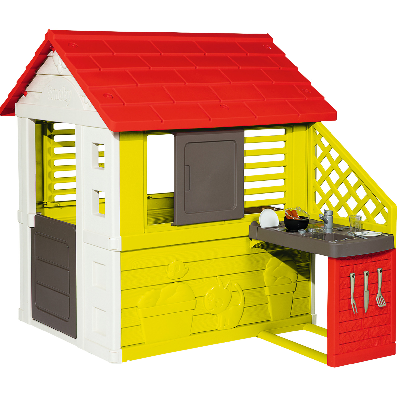Smoby Spielhaus 145x110x127cm, rot