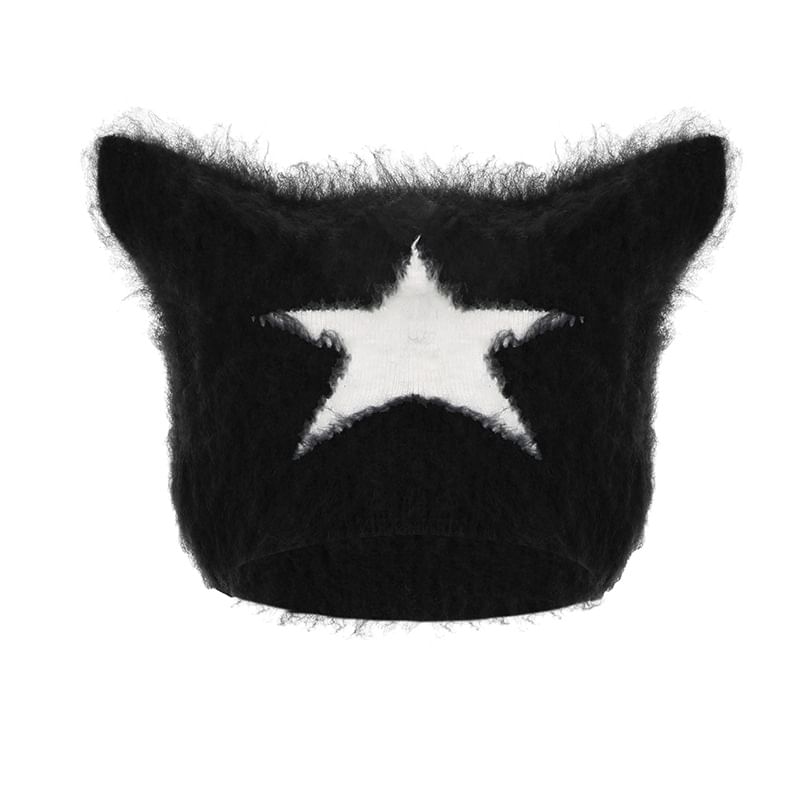 Cincine - Star Jacquard Oor Accent Beanie