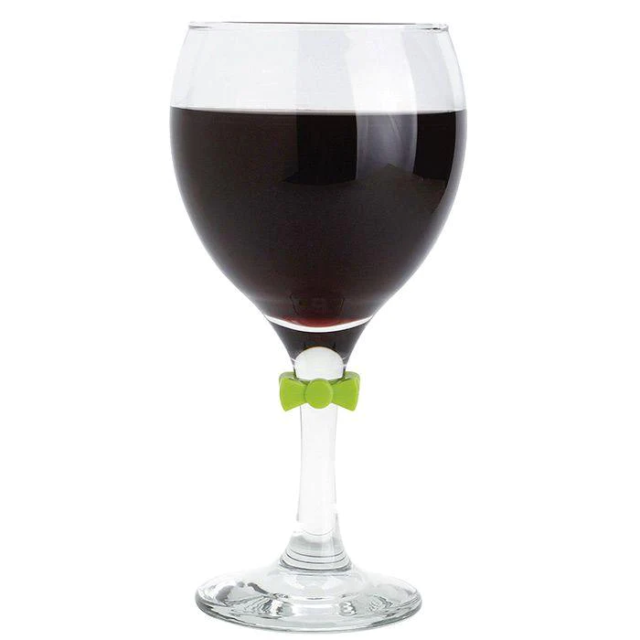 6 marque-verre en silicone - Noeuds papillon Chevalier diffusion