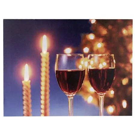 Idena LED Bild Candle Light 30x40cm batteriebetrieben