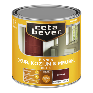 CetaBever Deur, Kozijn & Meubelbeits zijdeglans transparant mahonie 250 ml