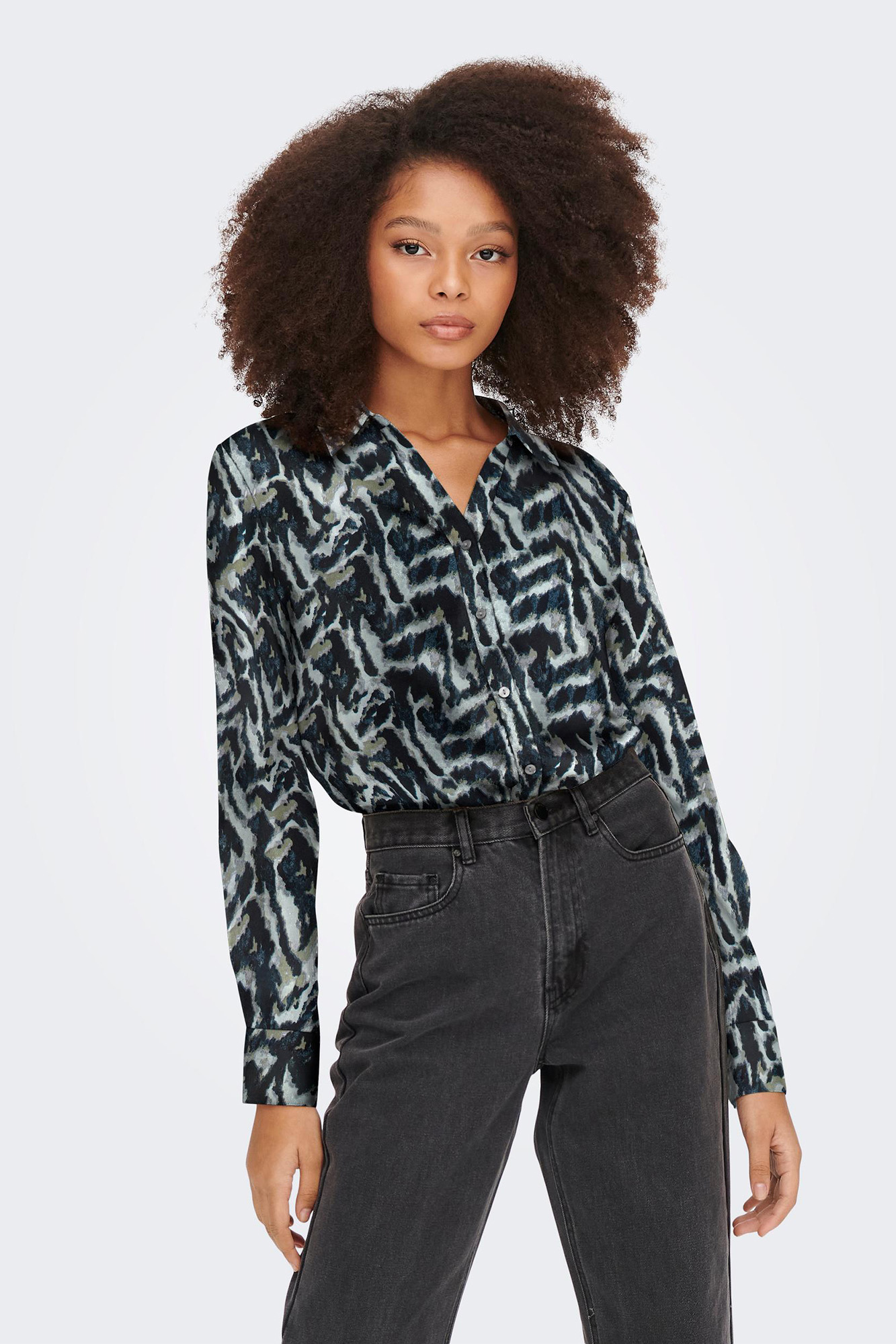 Camisa estampada com botões