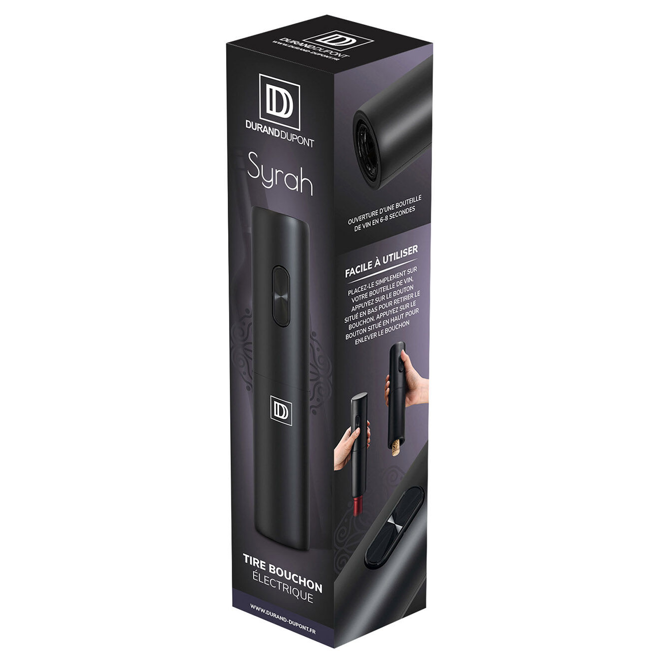 Durand Dupont Tire Bouchon Electrique noir - 4.8x5x23.1 cm