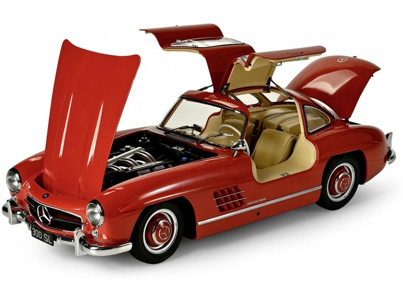IXO Models Bausatz Mercedes 300 SL, Rot 1:8 Modellbausatz im Massstab 1:8