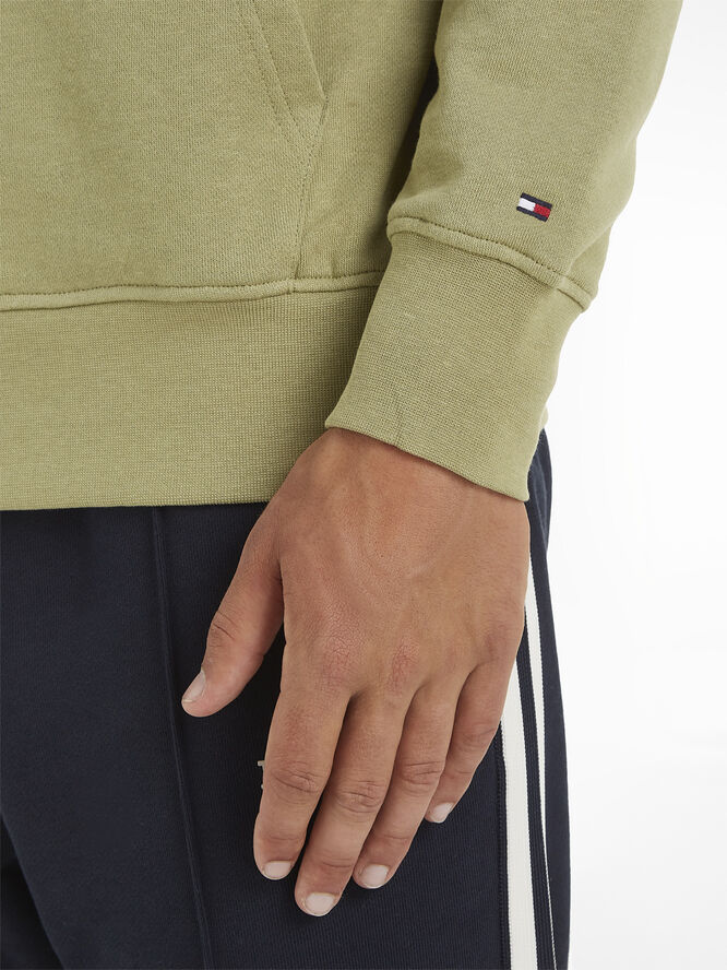 Tommy Hilfiger HILFIGER COIN LINEN HOODY Faded olive