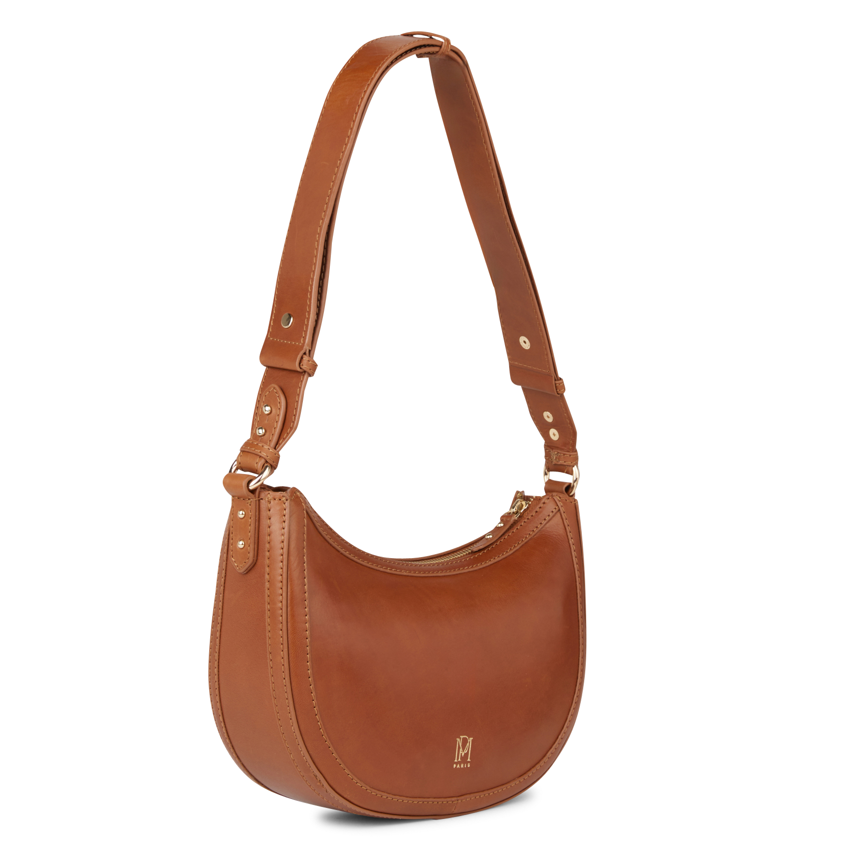 SAULA - Petit sac bandoulière en cuir | Marron