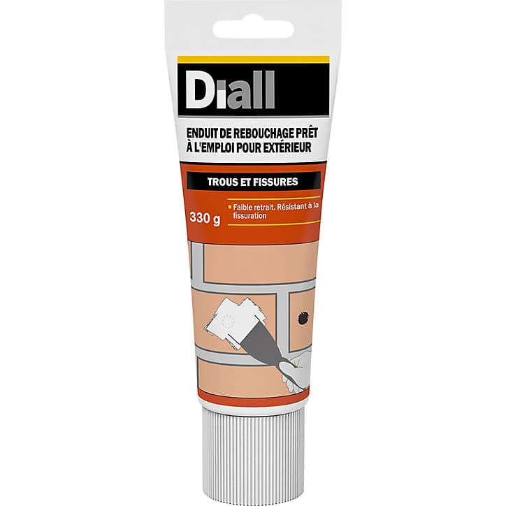 Enduit de rebouchage extérieur prêt à l'emploi DIALL 330g