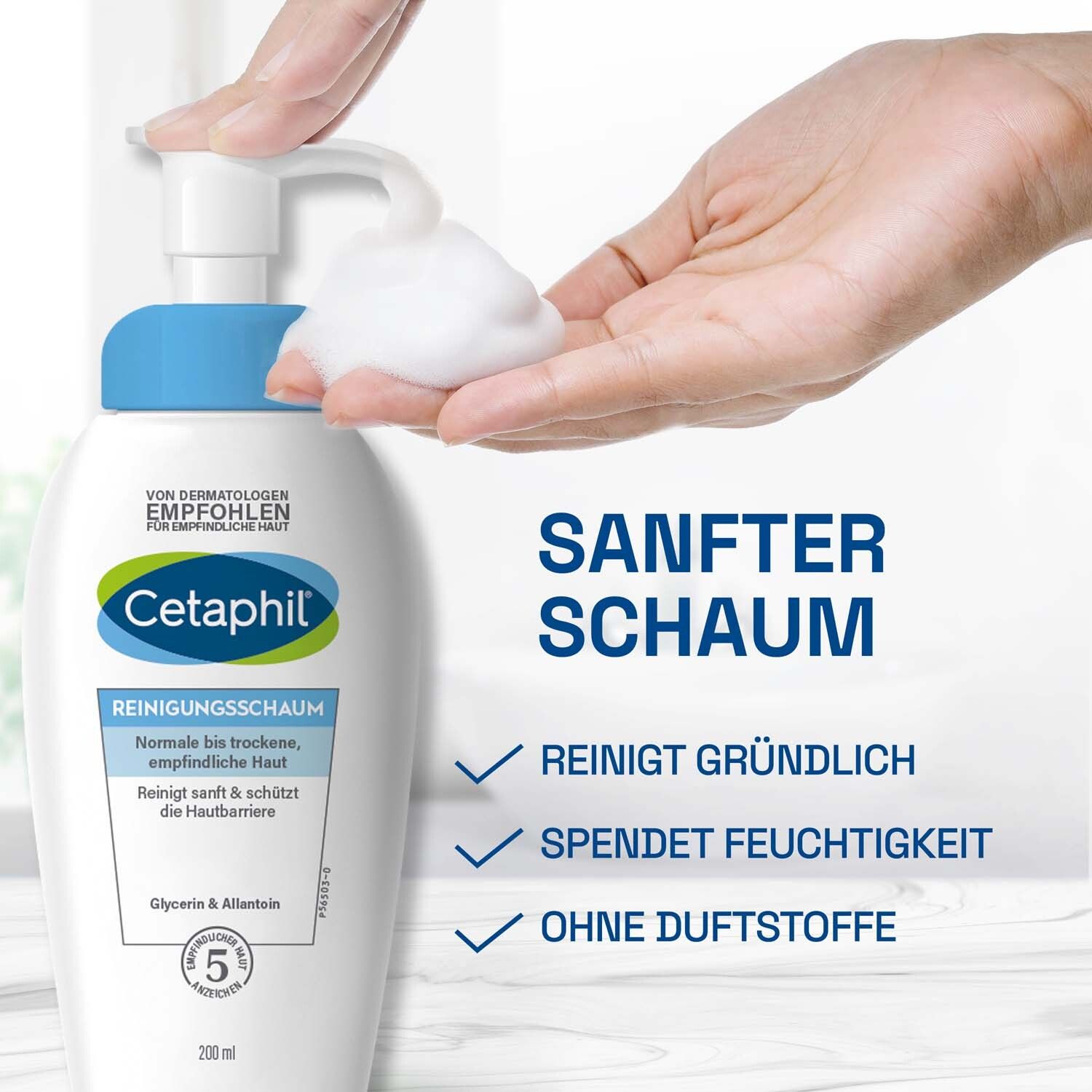CETAPHIL Reinigungsschaum für normale bis trockene, empfindliche Haut
