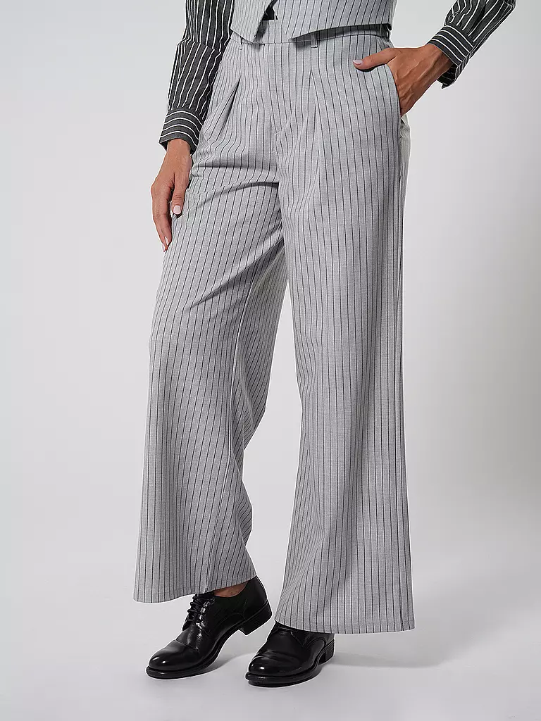 MARC O' POLO DENIM Hose Wide Leg hellgrau