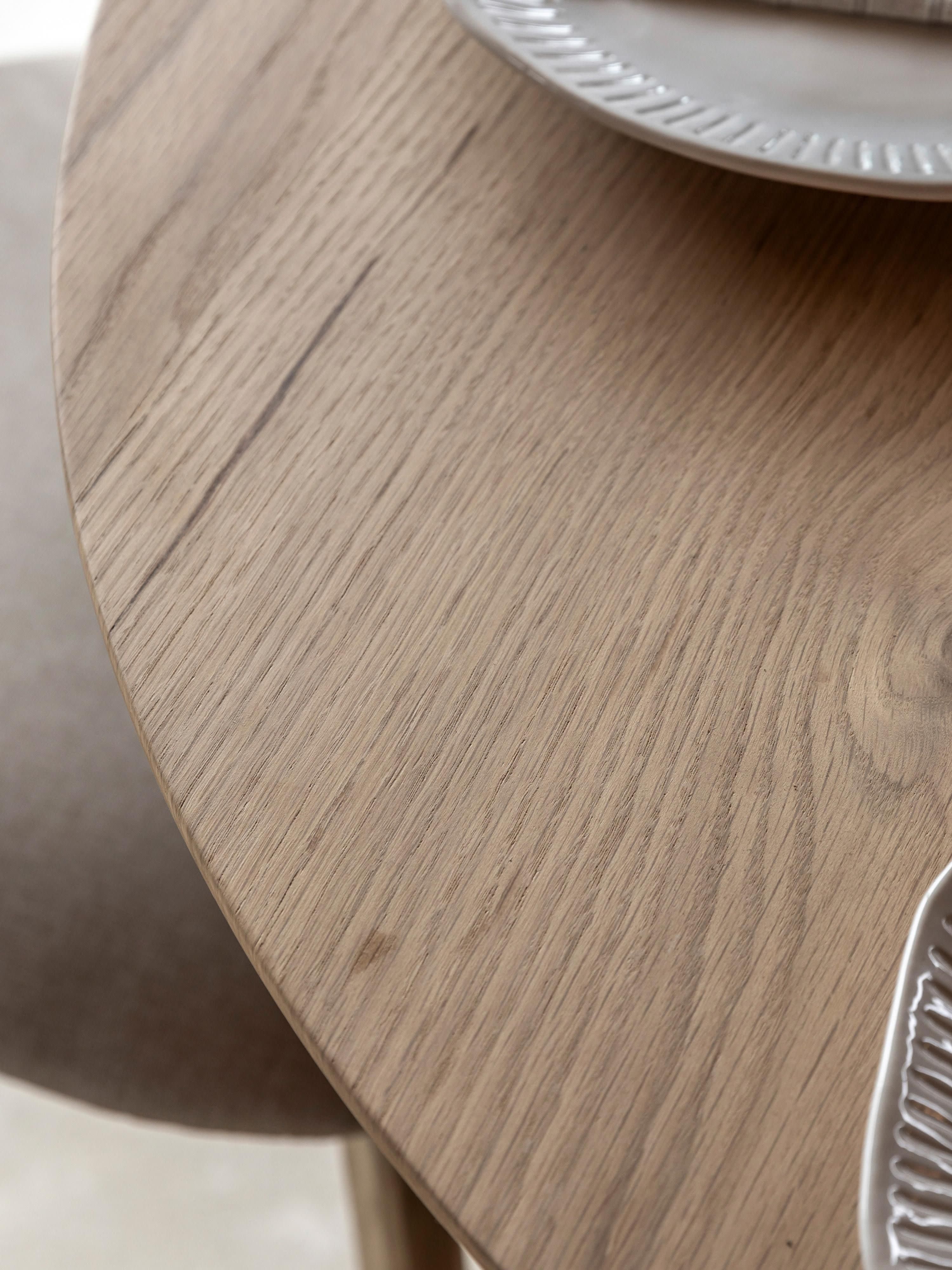 Ronde eikenhouten eettafel Hatfield, Ø 110 cm