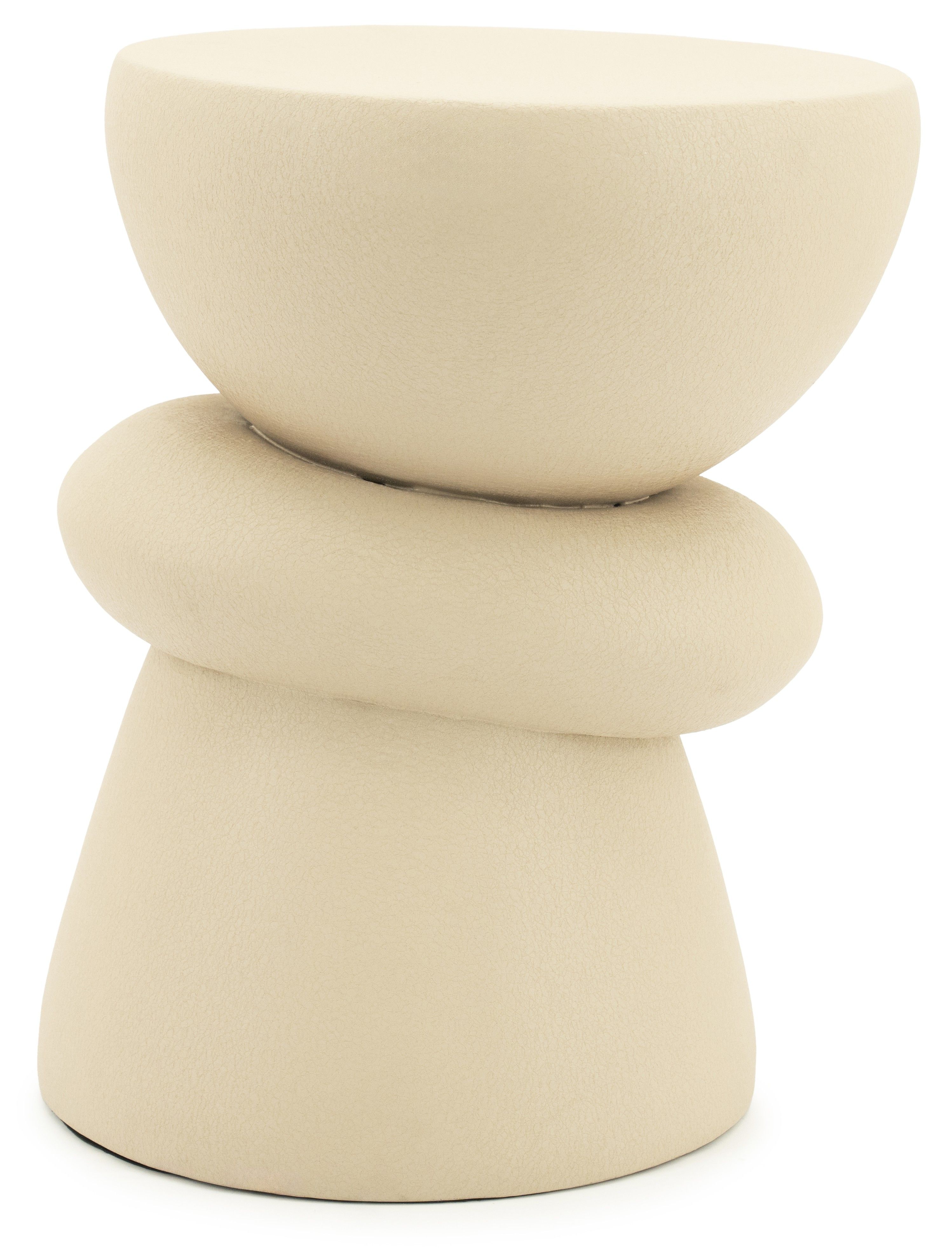 Bijzettafel beige 250204 Kerun ⌀35  x H47 cm