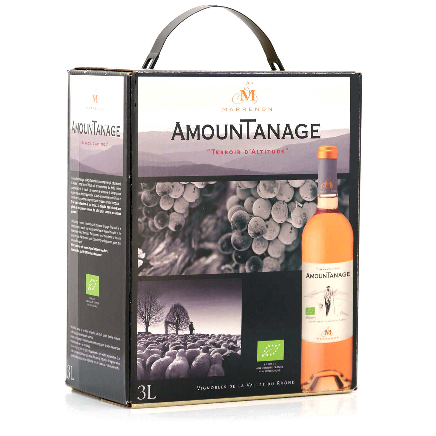 Amountanage vin rosé du Lubéron bio en Bib 3L