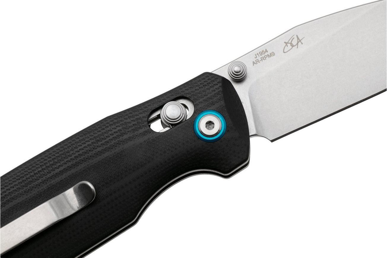 CJRB Maximal J1954-BK Stonewashed AR-RPM9, Black G10, zakmes, David C. Andersen design