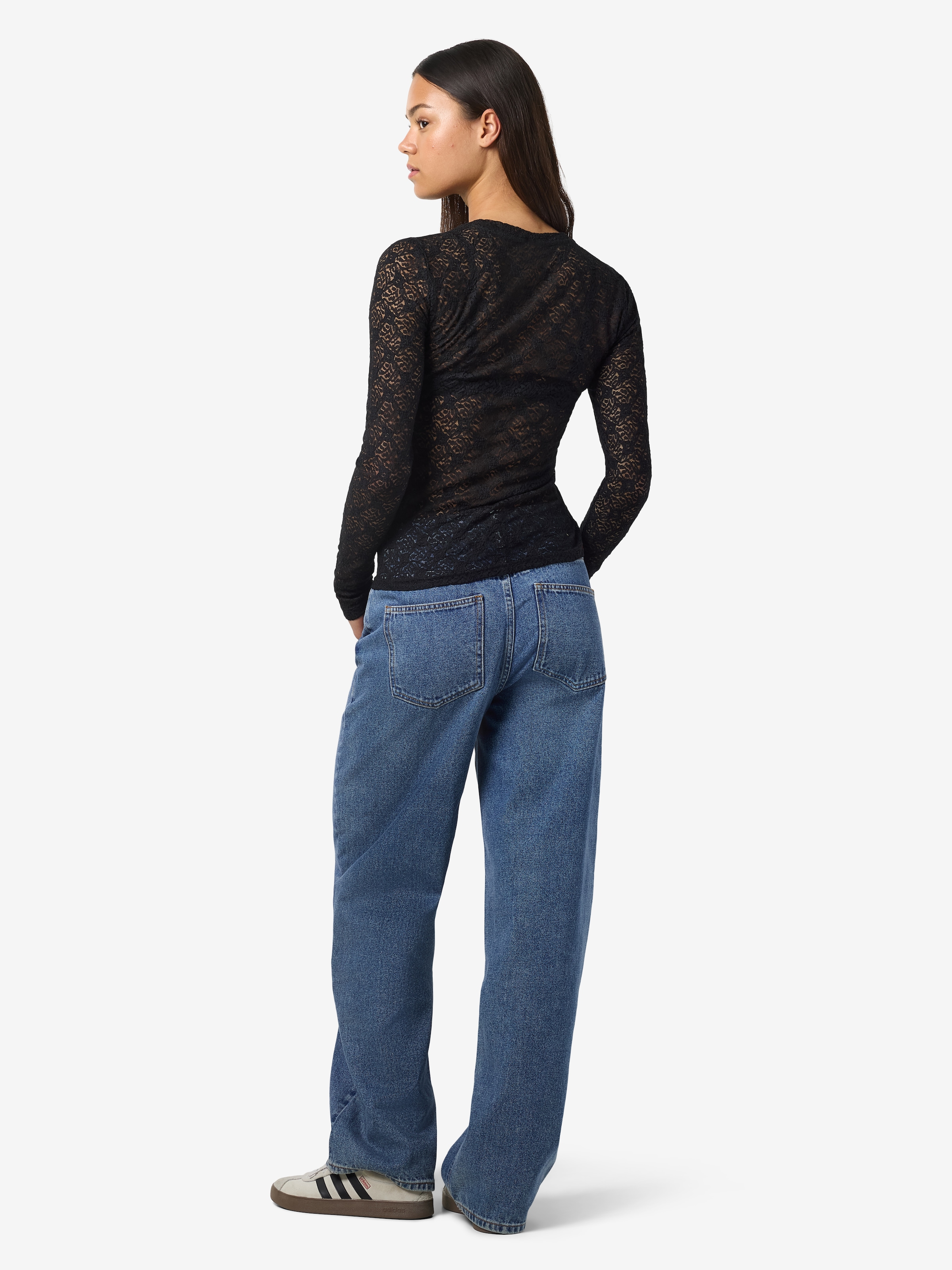 Noisy may Spitzenshirt »NMJUDITH L/S LACE TOP NOOS«