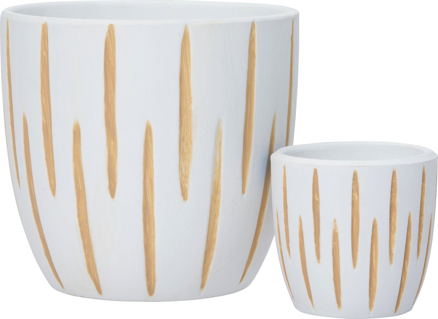 Intratuin pot Brent wit / crème D 13,5 x H 12,5 cm
