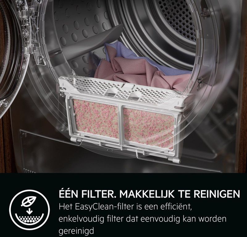AEG - TR7ROSTOCK - Warmtepomp Droger - Wit - 9 kg Trommel - Energieklasse C