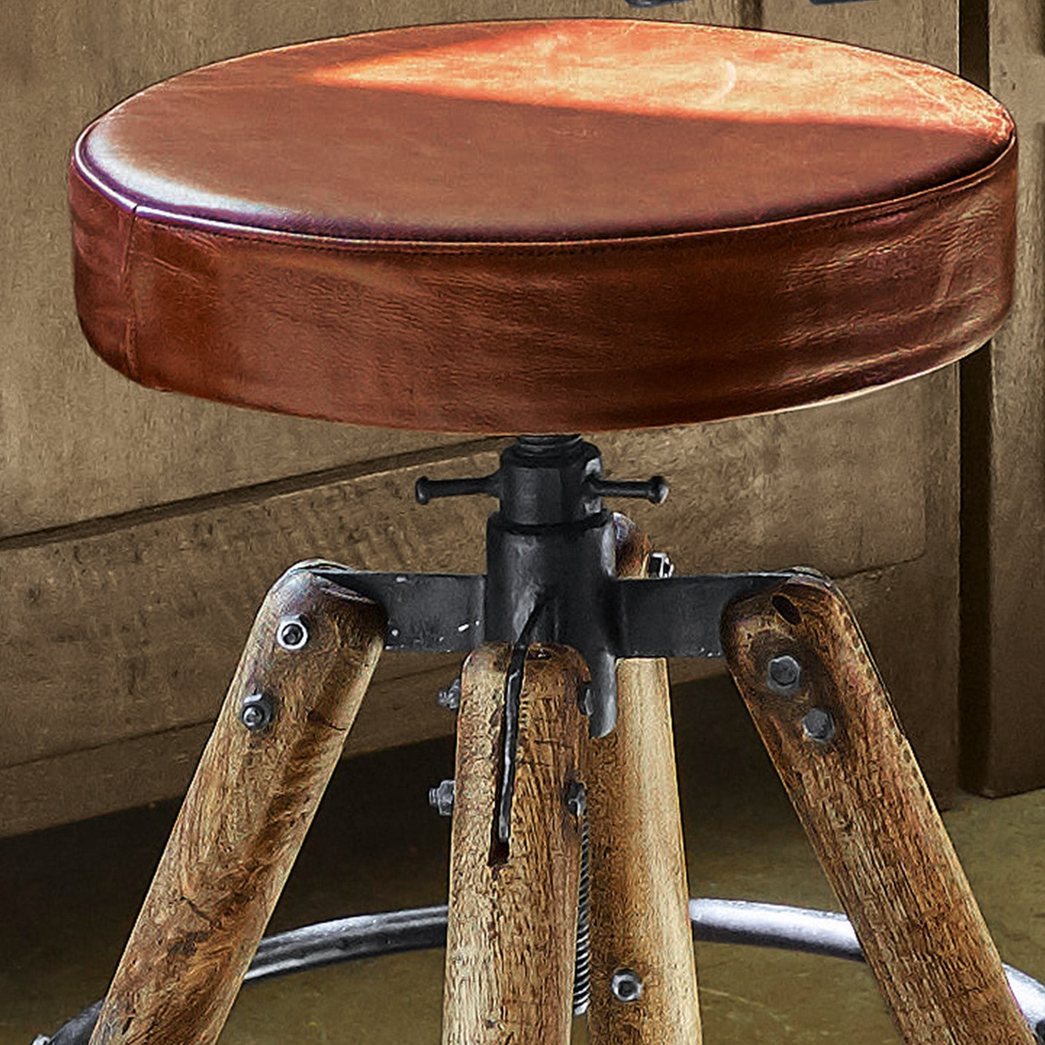 Hocker Twist braun