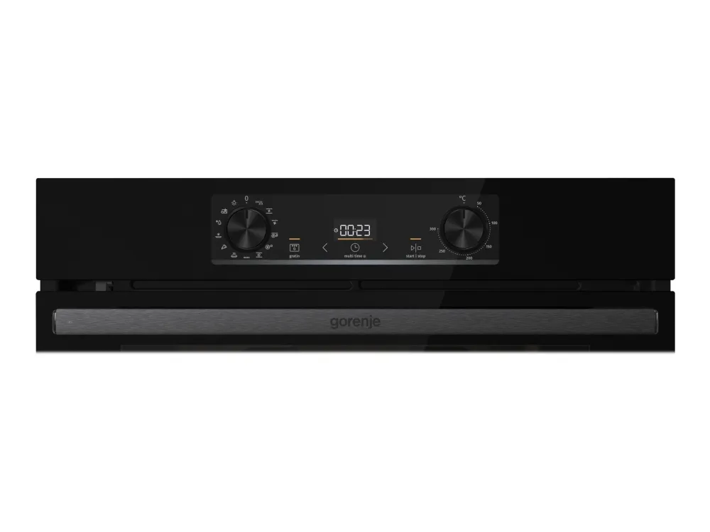 Gorenje Essential BPS6737E14BG - Ovn - med dampfunktion - til indbygning - niche - bredde: 56 cm - dybde: 55 cm - højde: 59 cm - med selv-rengøring - Klasse A  - sort