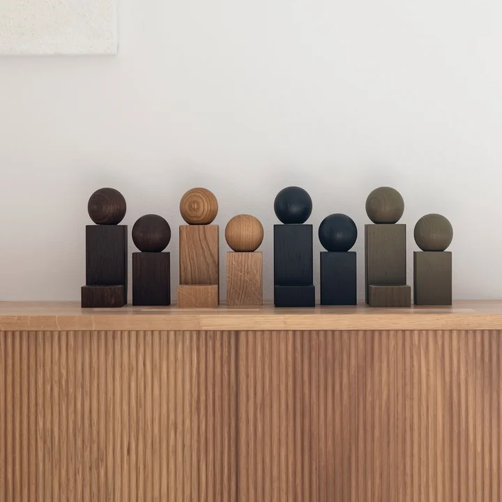 applicata - Twist Salz- und Pfeffer-Set, Eiche olivgrün gebeizt