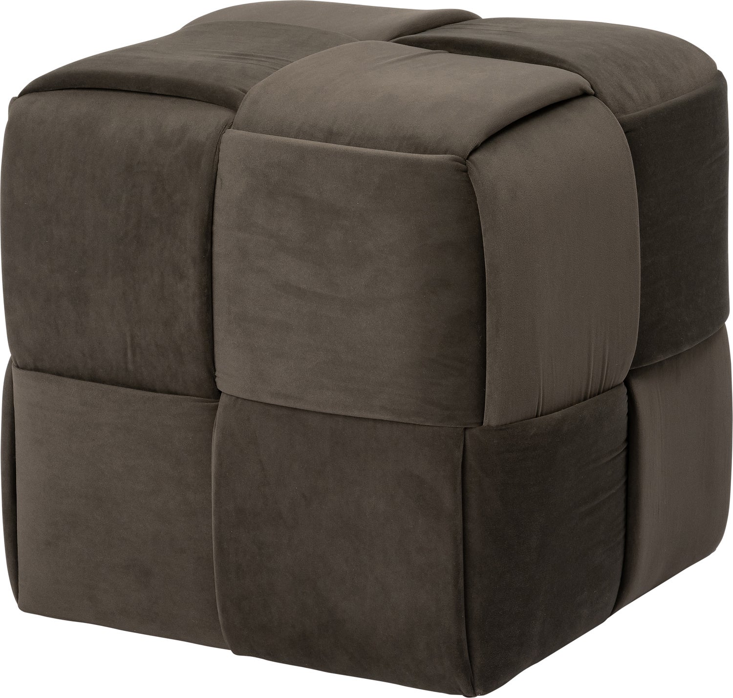 Intratuin poef Boye donkerbruin 43 x 43 x 42 cm