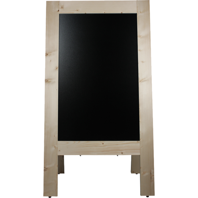 Krijtstoepbord, hout, 70x135cm, blanco