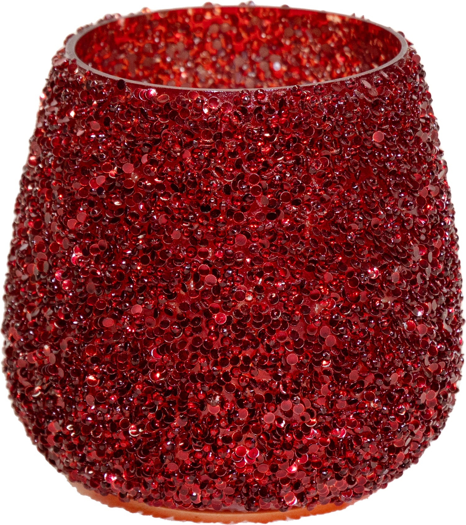 Mega Collections waxinelichthouder Strass rood D 12 H 12,5 cm
