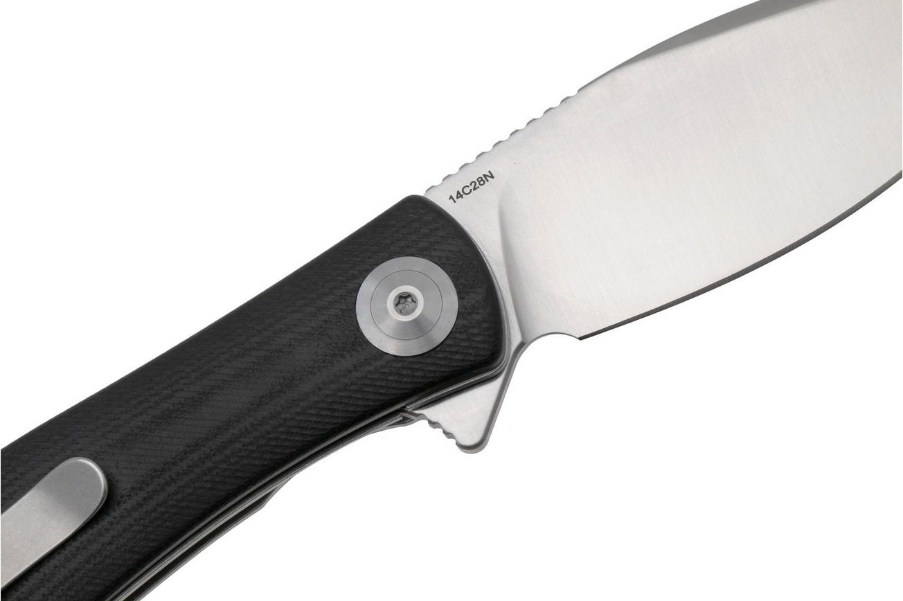 Trollsky Knives Mandu Evo MTE002 Satin 14C28N, Black G10, zakmes, Michael Trollsky design