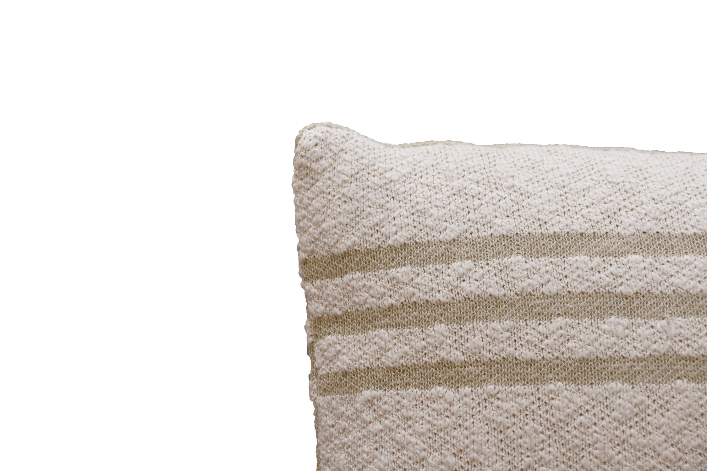 DUETTO - Coussin en tricot en coton | Beige