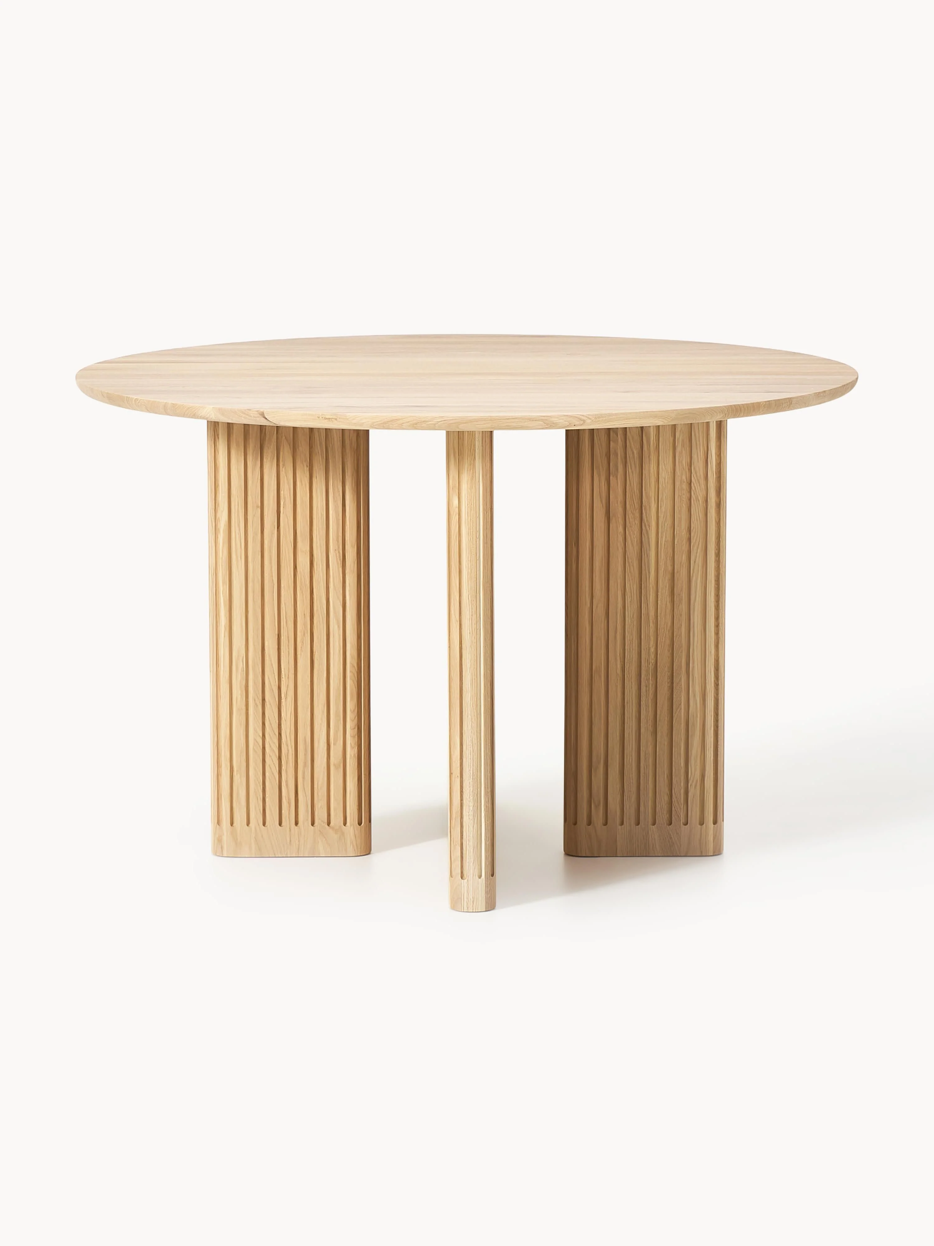Ronde eettafel Jolka van eikenhout, in verschillende formaten