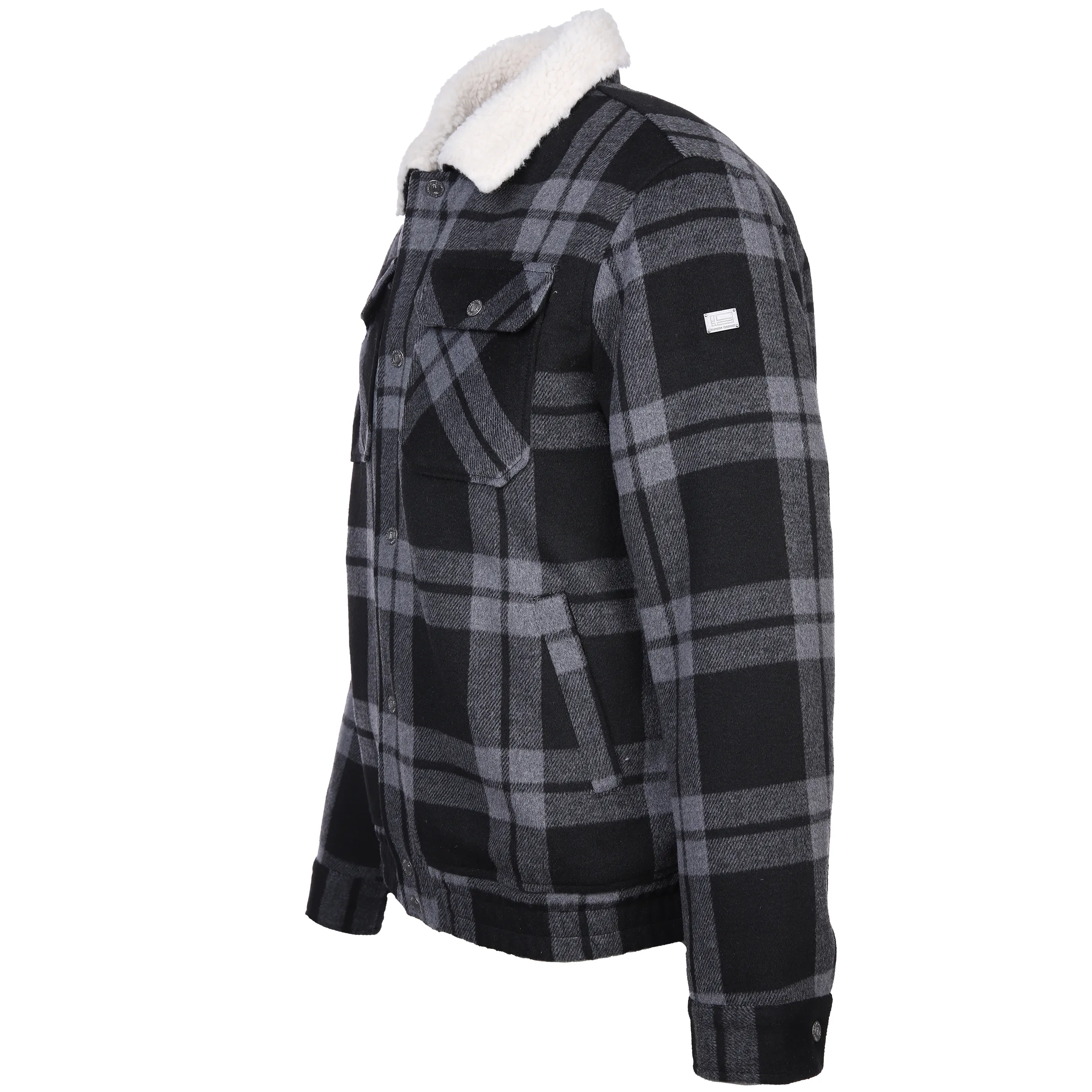 Herren Blouson im Karodessin mit Sherpakragen